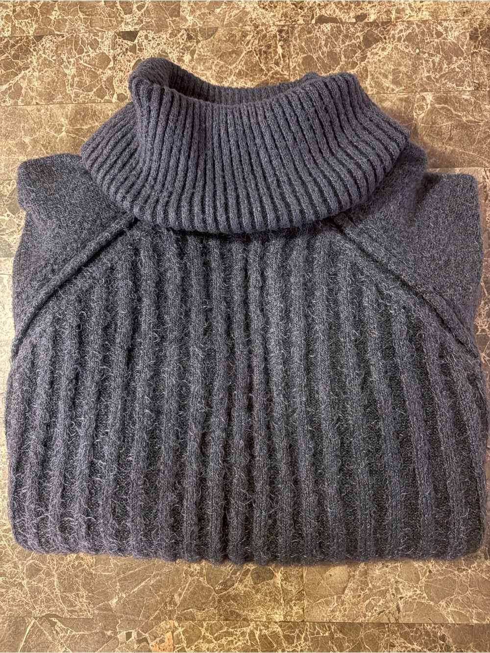 Free People Charcoal Ribbed Cowl Turtleneck Sweater